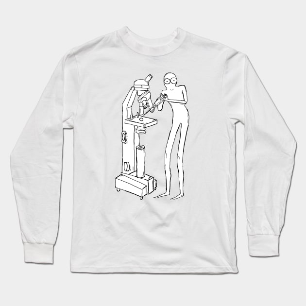 Alien pipetting Long Sleeve T-Shirt by Sci-Emily